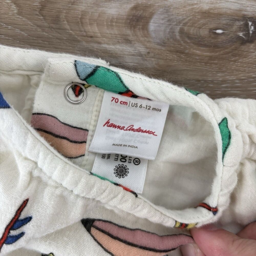 Hanna Anderson Dress Size 6-12 Months Muslin Surfboard - Picture 4 of 6